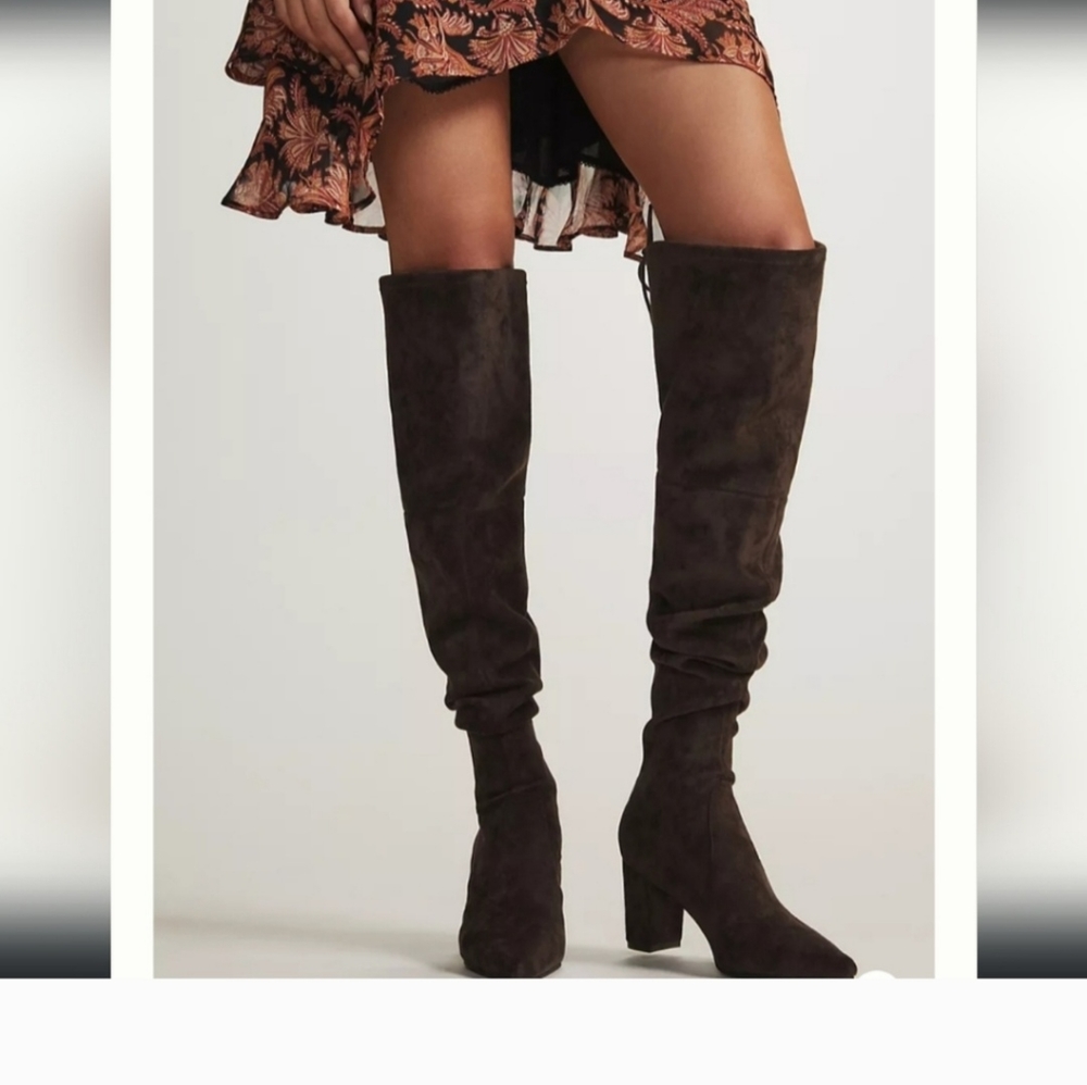 Silent D Komara Brown Over Knee Anthropologie Boots size 7.5